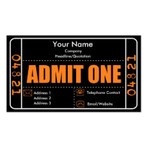 Admit One Business card