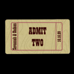 Admit One Save the Date