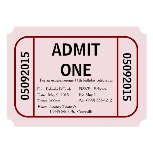admit-one-ticket-birthday-party-invitation-zazzle
