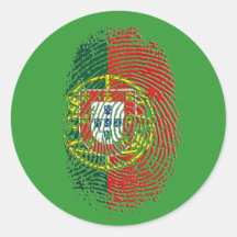 ADN Português (DNA) - Tugas Camisas e Presentes Pegatina Redonda