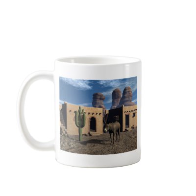 Adobe Dwellings and Burro Mug by jasonmit