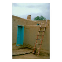 Adobe House Blue Door posters
