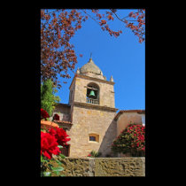 Adobe Mission church bell tower posters