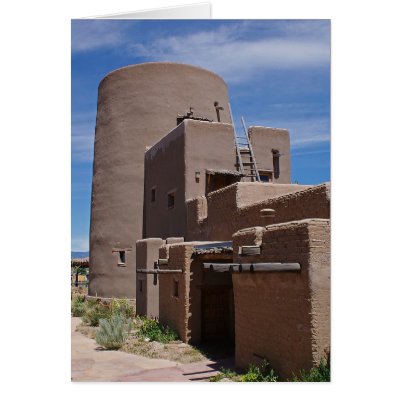 Adobe Tower Greeting Cards by DesertShaman
