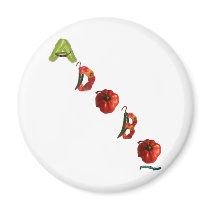 Adobo Chili Peppers Fridge Magnets