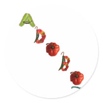 Adobo Chili Peppers Round Stickers