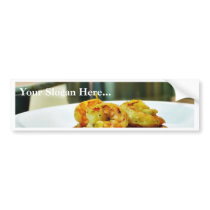Adobo Shrimp On Potato Galettes Bumper Stickers