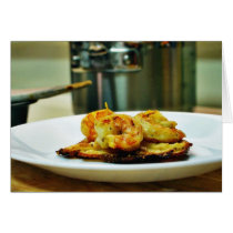 Adobo Shrimp On Potato Galettes Card