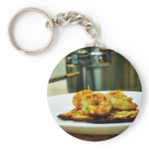Adobo Shrimp On Potato Galettes Key Chains