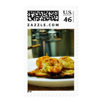 Adobo Shrimp On Potato Galettes Stamp