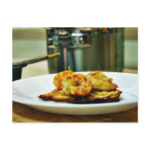Adobo Shrimp On Potato Galettes Postcard