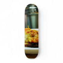 Adobo Shrimp On Potato Galettes Skateboard