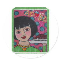 Adobo Round Stickers