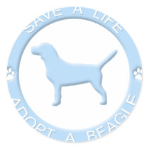 Adopt a Beagle Stickers by MenagerieMayhem Adopt a Beagle Stickers
