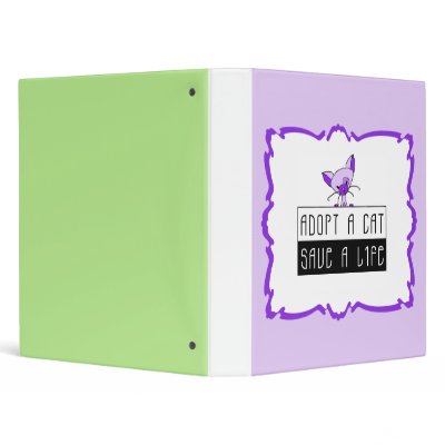 Adopt A Cat Save A Life Binder by meetthemews