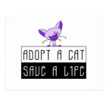 Adopt A Cat Save A Life - Customizable Postcards