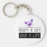 Adopt A Cat Save A Life Keychain
