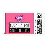 Adopt A Cat Save A Life Postage Stamp