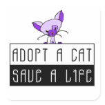 Adopt A Cat Save A Life Stickers