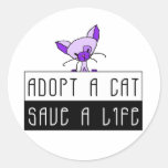 Adopt A Cat Save A Life Stickers