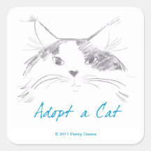 Adopt a Cat Sticker