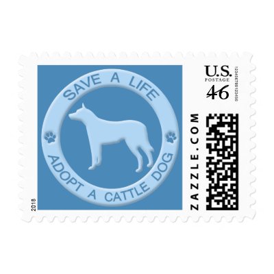 Adopt a Cattle Dog Postage Stamps by MenagerieMayhem
