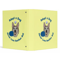Adopt a Dog Ping Pong Binders