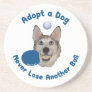 Adopt a Dog Ping Pong Coasters