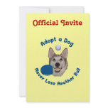 Adopt a Dog Ping Pong Personalized Invitations