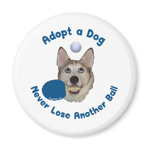 Adopt a Dog Ping Pong Fridge Magnet