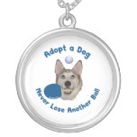Adopt a Dog Ping Pong Personalized Necklace