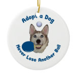 Adopt a Dog Ping Pong Ornament