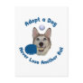 Adopt a Dog Ping Pong Postcard