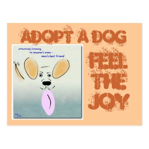 ADOPT A DOG POSTCARD