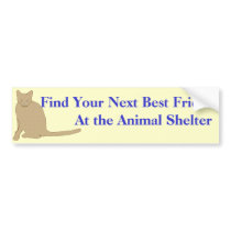 Adopt A Friend Bumper Sticker 1 bumper stickers by dogplay Adopt A Friend Bumper Sticker 1 bumper stickers