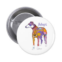 Adopt A Greyhound Button