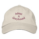 Adopt A Greyhound Embroidered Baseball Cap embroidered hats by SmilinEyesTreasures Adopt A Greyhound Embroidered Baseball Cap embroidered hats
