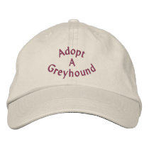 Adopt A Greyhound Embroidered Baseball Cap
