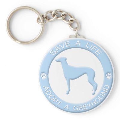 Adopt a Greyhound Keychain by MenagerieMayhem