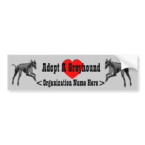 Adopt A Greyhound Rescue Bumper Sticker bumper stickers