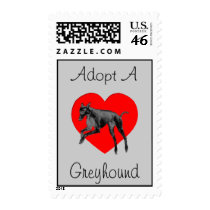 Adopt A Greyhound Rescue Postage Stamp