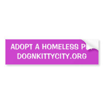 Adopt a Homeless Pet Bumpersticker