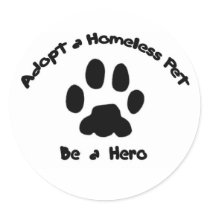 Adopt A Homeless Pet stickers