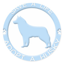 Adopt a Husky Stickers by MenagerieMayhem Adopt a Husky Stickers