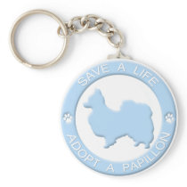 Adopt a Papillon Keychain