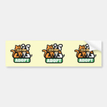 ADOPT A PET BUMPER STICKERS