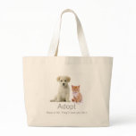 adopt a pet canvas bag