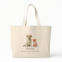 adopt a pet canvas bag