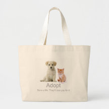 adopt a pet canvas bag