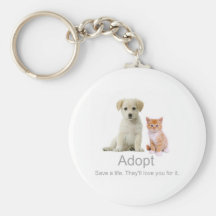 adopt a pet keychain